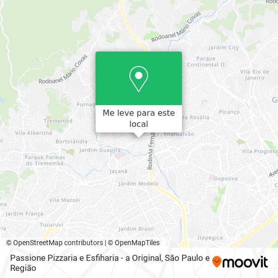 Passione Pizzaria e Esfiharia - a Original mapa