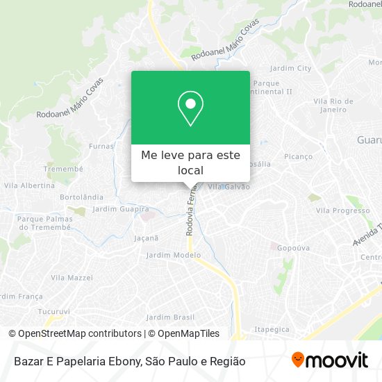 Bazar E Papelaria Ebony mapa