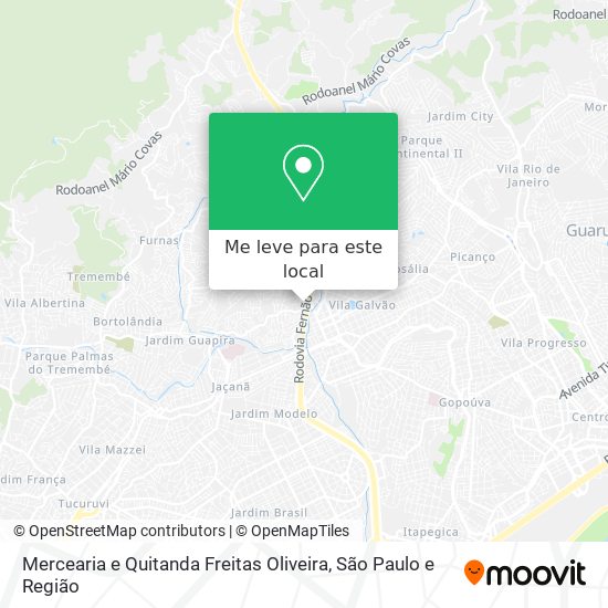 Mercearia e Quitanda Freitas Oliveira mapa