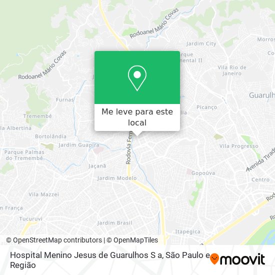 Hospital Menino Jesus de Guarulhos S a mapa