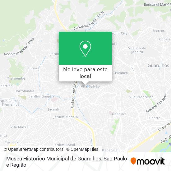 Museu Histórico Municipal de Guarulhos mapa