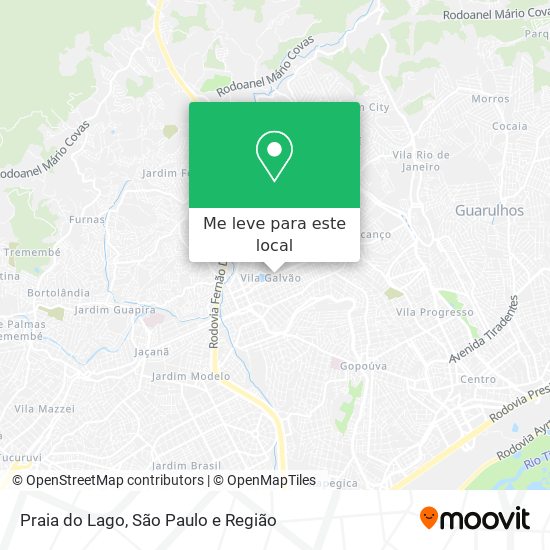 Praia do Lago mapa