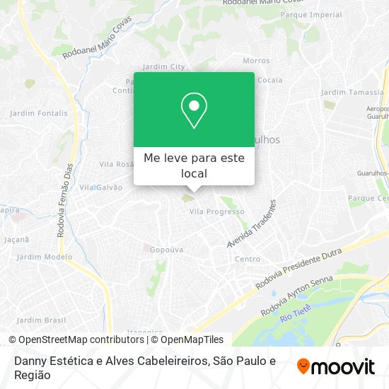 Danny Estética e Alves Cabeleireiros mapa