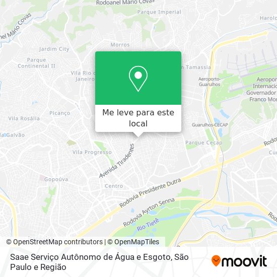 Saae Serviço Autônomo de Água e Esgoto mapa