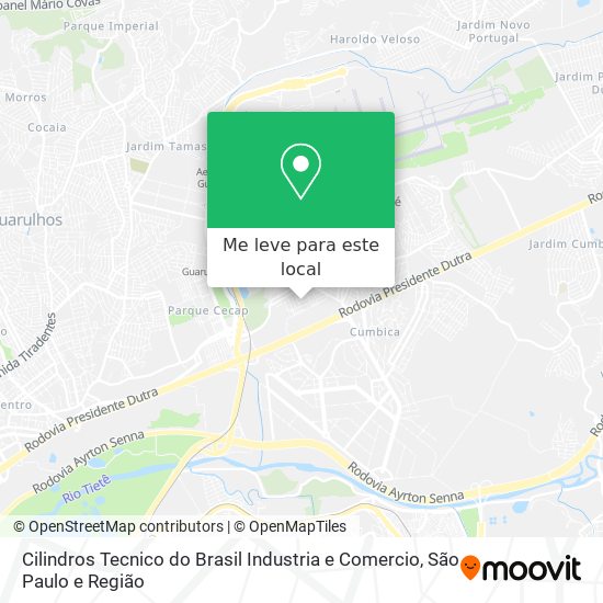 Cilindros Tecnico do Brasil Industria e Comercio mapa