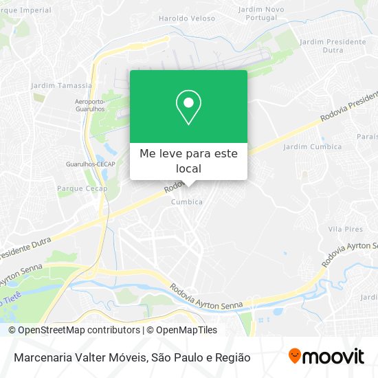 Marcenaria Valter Móveis mapa