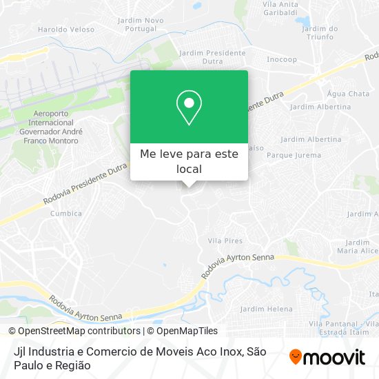 Jjl Industria e Comercio de Moveis Aco Inox mapa