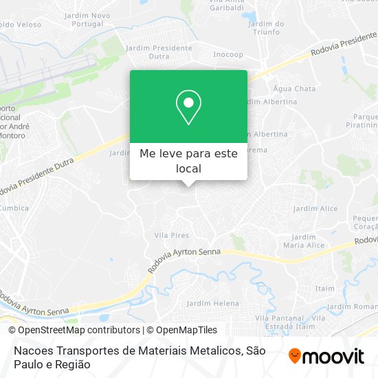 Nacoes Transportes de Materiais Metalicos mapa