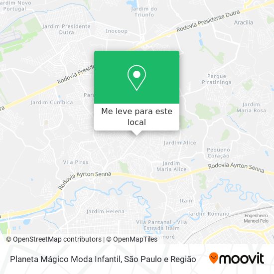 Planeta Mágico Moda Infantil mapa