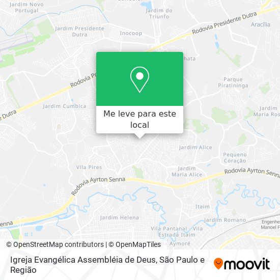 Igreja Evangélica Assembléia de Deus mapa