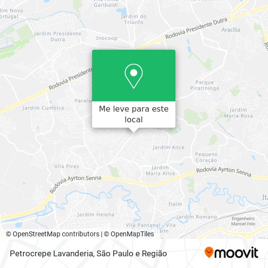 Petrocrepe Lavanderia mapa