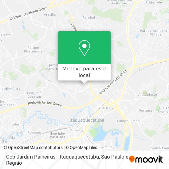Ccb Jardim Paineiras - Itaquaquecetuba mapa