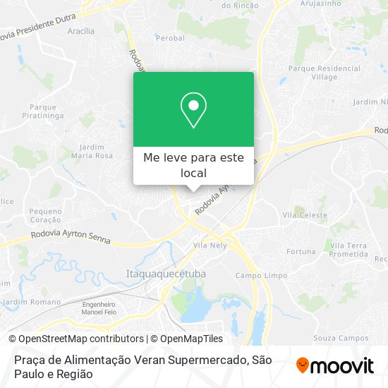 Praça de Alimentação Veran Supermercado mapa