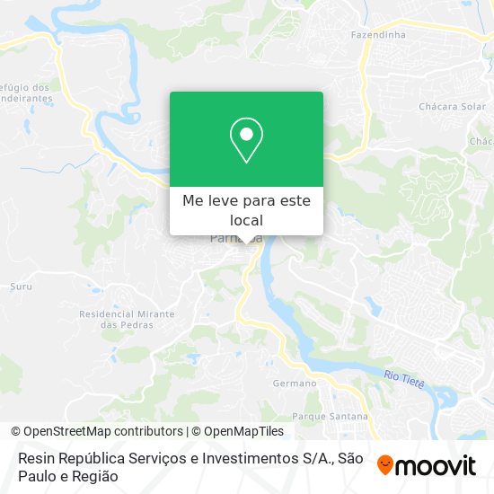 Resin República Serviços e Investimentos S / A. mapa