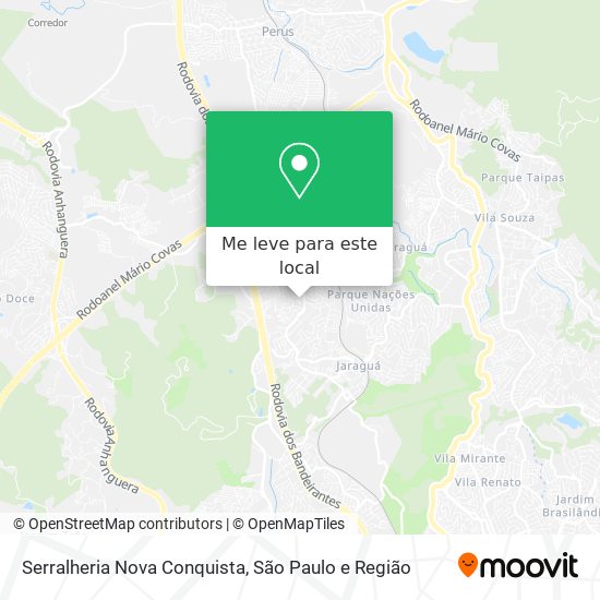 Serralheria Nova Conquista mapa