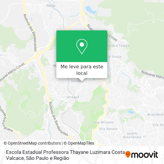Escola Estadual Professora Thayane Luzimara Costa Valcace mapa