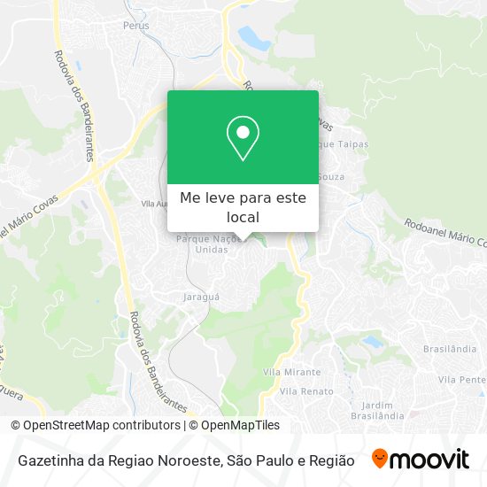 Gazetinha da Regiao Noroeste mapa