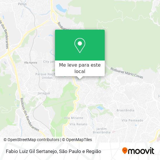 Fabio Luiz Gil Sertanejo mapa