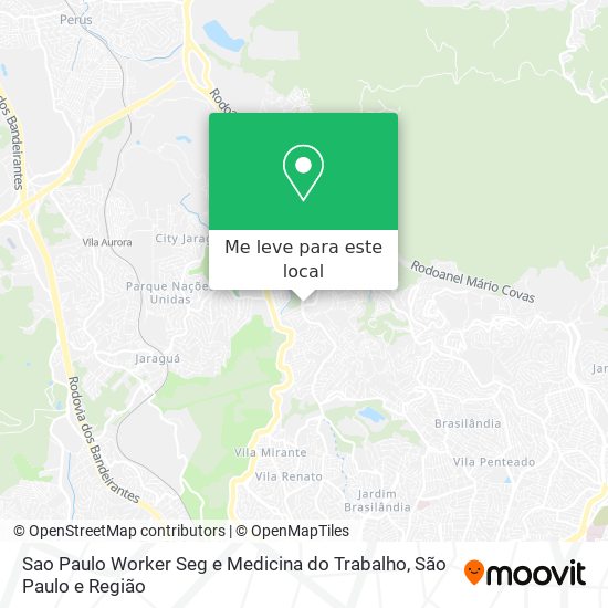 Sao Paulo Worker Seg e Medicina do Trabalho mapa