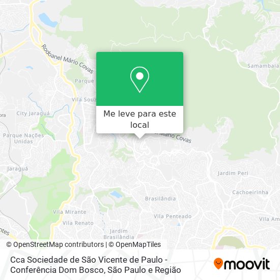 Cca Sociedade de São Vicente de Paulo - Conferência Dom Bosco mapa