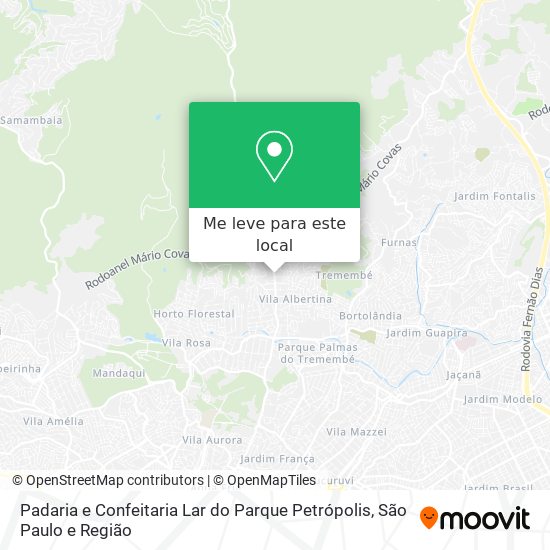 Padaria e Confeitaria Lar do Parque Petrópolis mapa