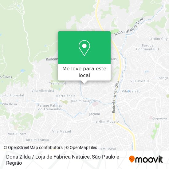 Dona Zilda / Loja de Fábrica Natuice mapa