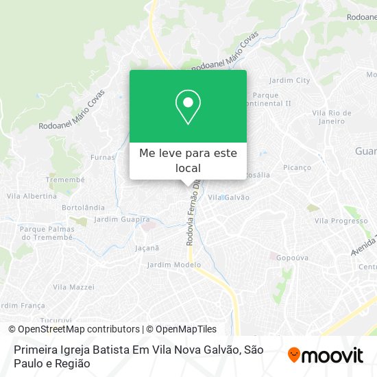 Primeira Igreja Batista Em Vila Nova Galvão mapa