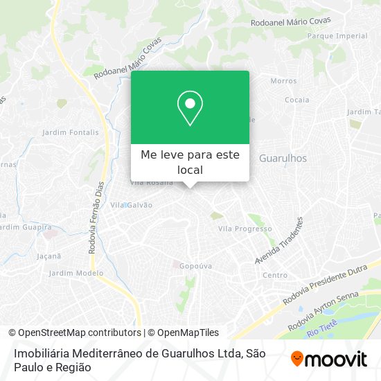 Imobiliária Mediterrâneo de Guarulhos Ltda mapa