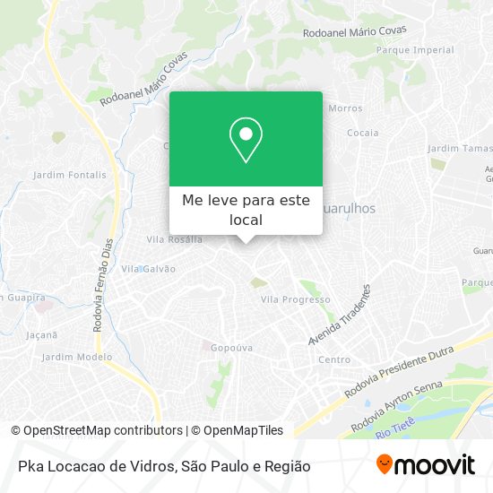 Pka Locacao de Vidros mapa