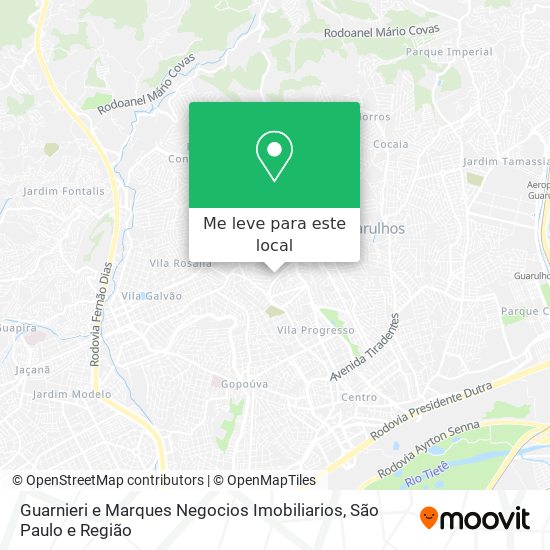 Guarnieri e Marques Negocios Imobiliarios mapa