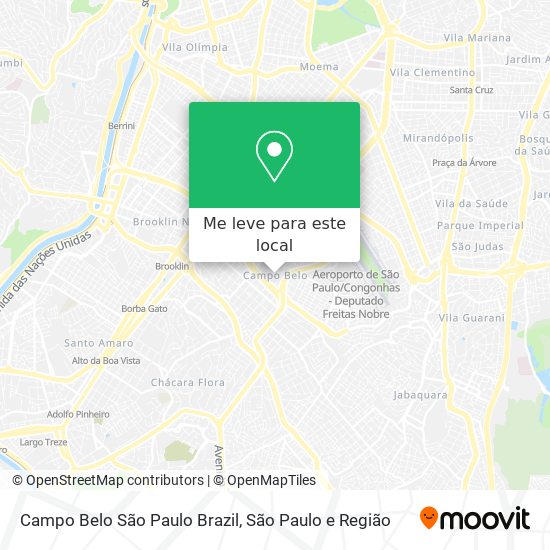 Campo Belo São Paulo Brazil mapa