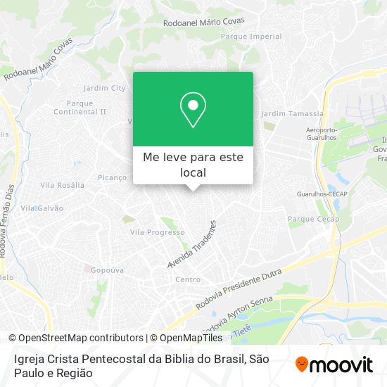 Igreja Crista Pentecostal da Biblia do Brasil mapa