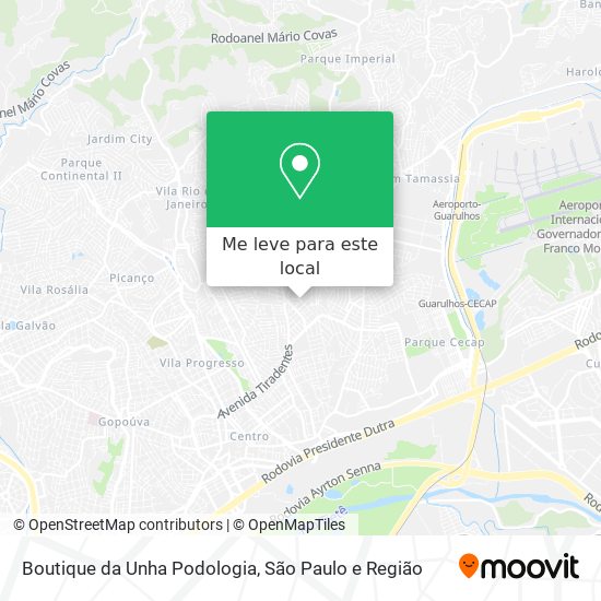 Boutique da Unha Podologia mapa