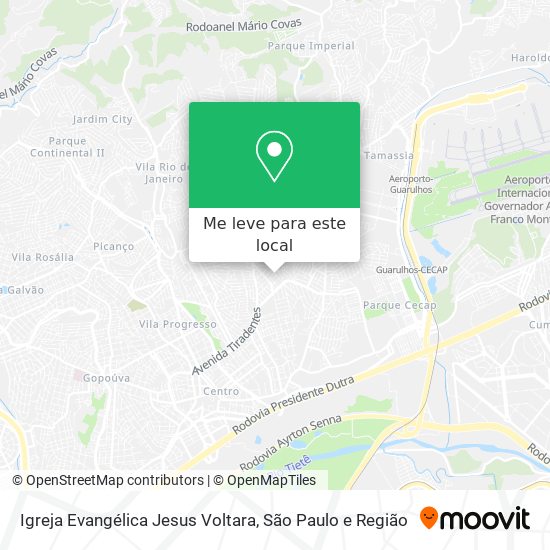 Igreja Evangélica Jesus Voltara mapa