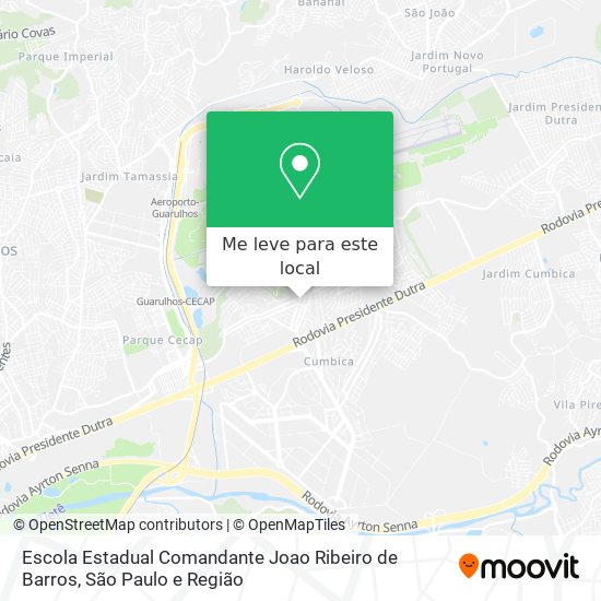Escola Estadual Comandante Joao Ribeiro de Barros mapa