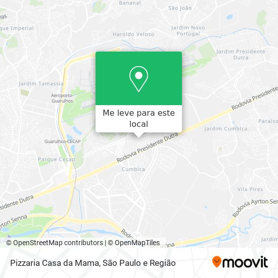 Pizzaria Casa da Mama mapa
