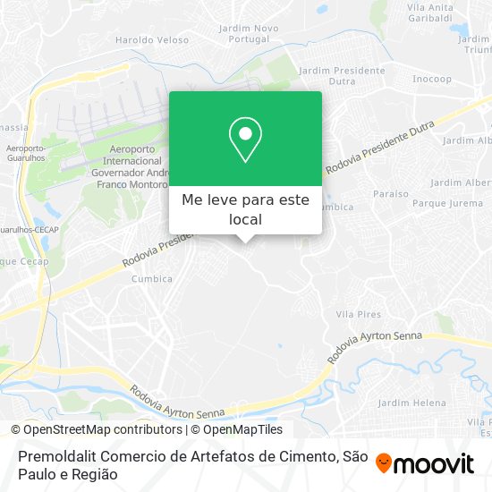 Premoldalit Comercio de Artefatos de Cimento mapa