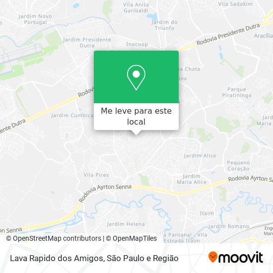 Lava Rapido dos Amigos mapa