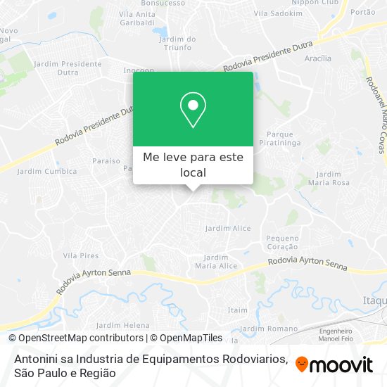Antonini sa Industria de Equipamentos Rodoviarios mapa