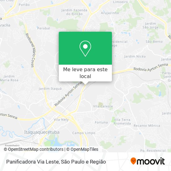Panificadora Via Leste mapa