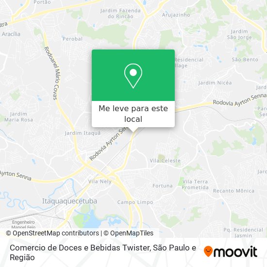 Comercio de Doces e Bebidas Twister mapa