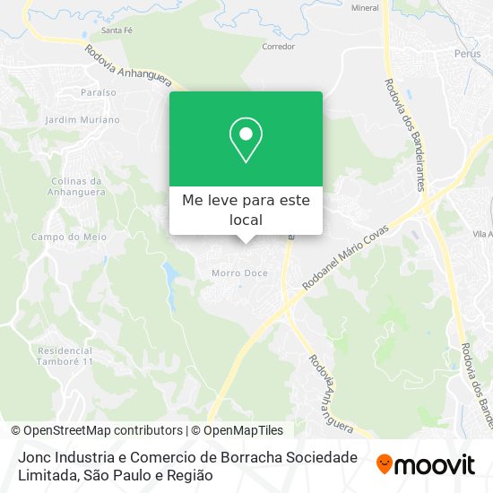 Jonc Industria e Comercio de Borracha Sociedade Limitada mapa