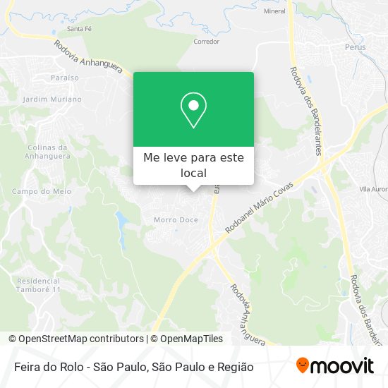 Feira do Rolo - São Paulo mapa