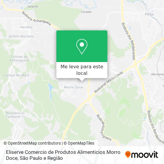 Eliserve Comercio de Produtos Alimenticios Morro Doce mapa