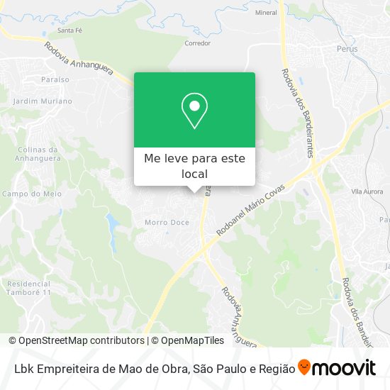 Lbk Empreiteira de Mao de Obra mapa