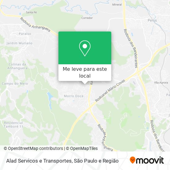 Alad Servicos e Transportes mapa