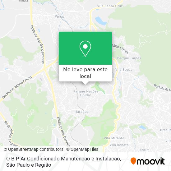 O B P Ar Condicionado Manutencao e Instalacao mapa