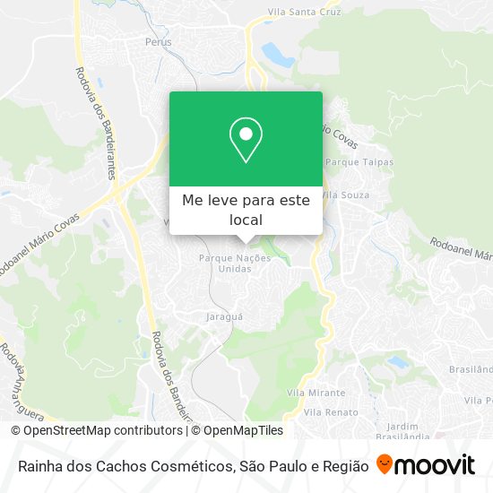 Rainha dos Cachos Cosméticos mapa