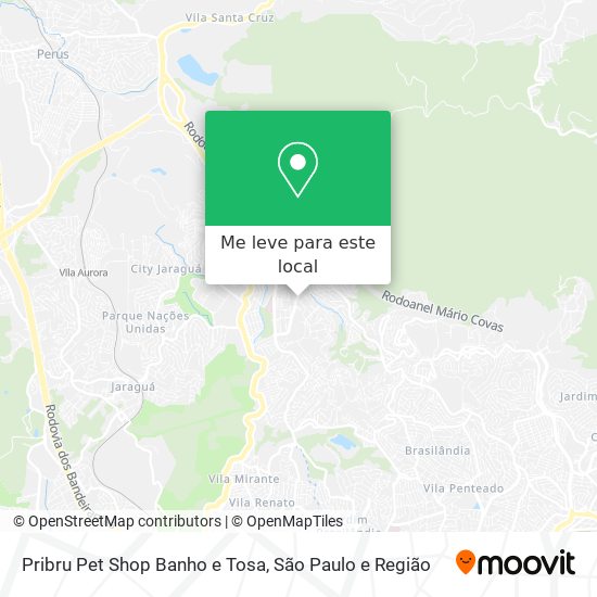 Pribru Pet Shop Banho e Tosa mapa