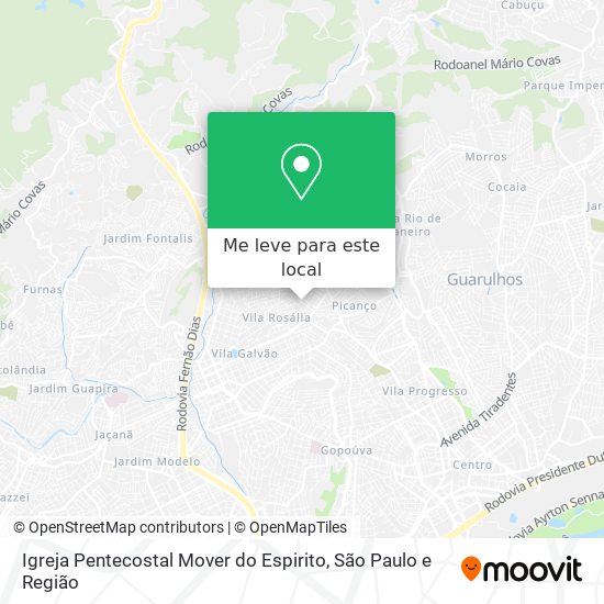 Igreja Pentecostal Mover do Espirito mapa